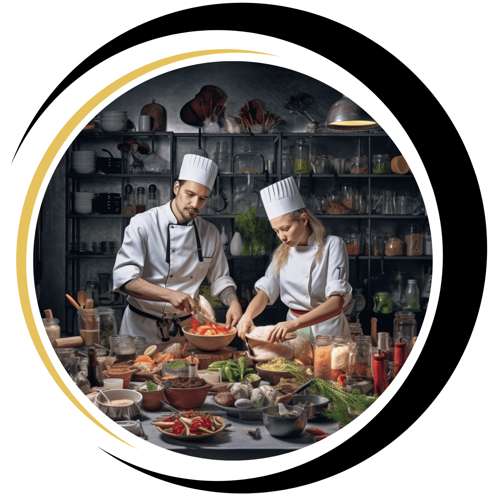 fresh spices and condiments